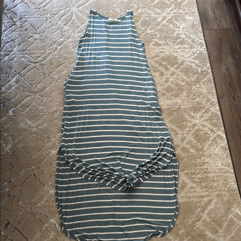 Striped Sleeveless Maxi Dress